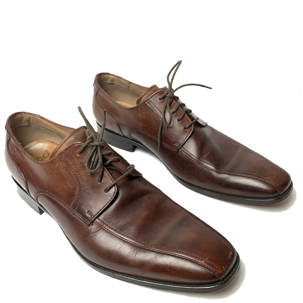 ECCO Brown leather lace up oxfords, size 44